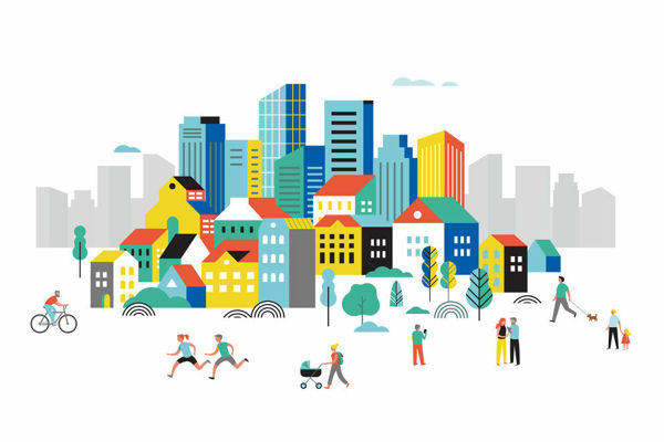 Illustratie van een stad