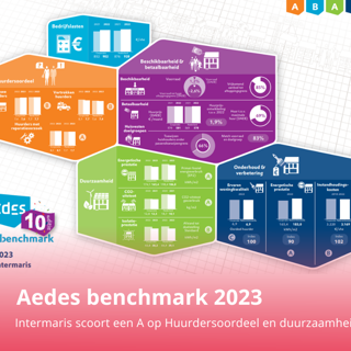 Infographic van de Aedes Benchmark score 2023