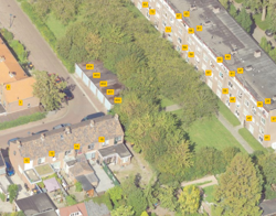 Luchtfoto van een wijk