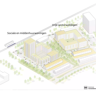 Eerste schetsen van het plan Boeierstraat en omgeving