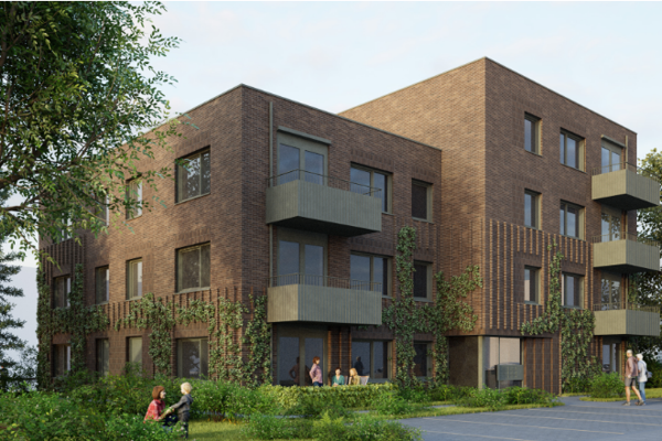 Art impressie woongebouw van Balenstraat