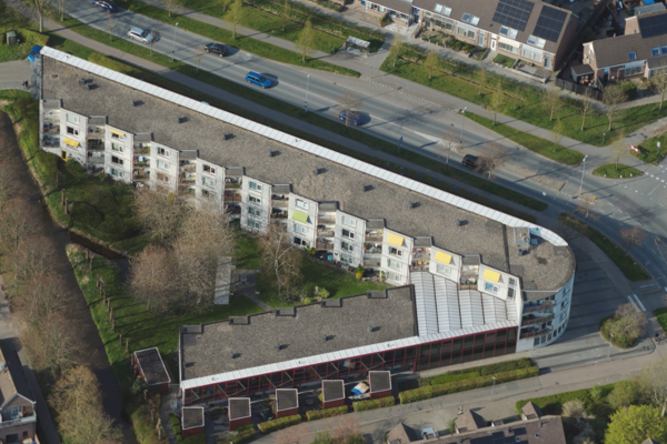 Woongebouw Koriander in Hoorn van bovenaf