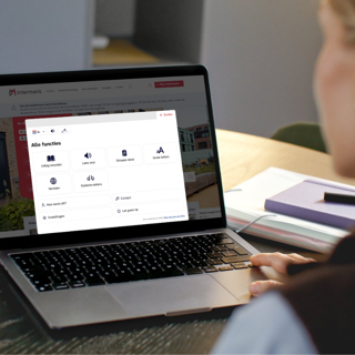 Laptopscherm met daarop de leeshulp van Tolkie 